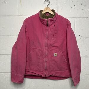 Y2K Carhartt Sherpa-Lined Canyon Jacket “Tulip Pink” WJ022